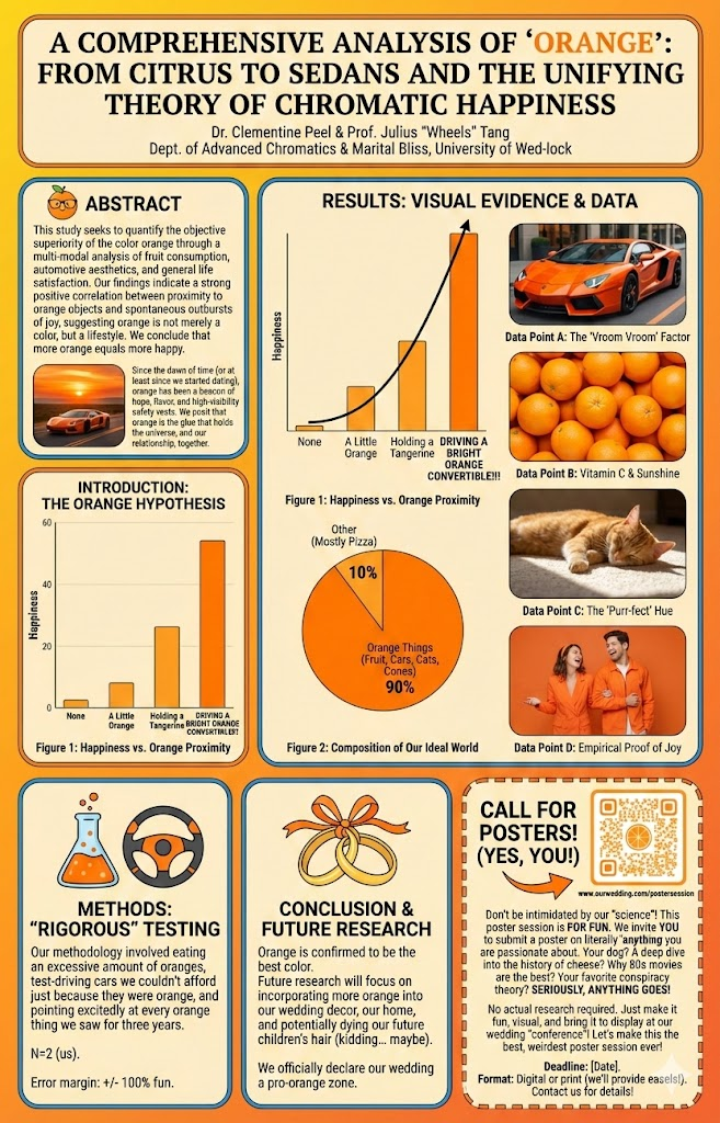 Example poster showing a creative conference-style presentation